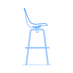 Furniture Stools Clean Cut Swivel Barstool Digital Sketch Svg Design, Free Vectors File